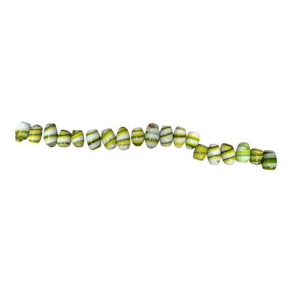 Big Lot of Handcrafted Lampwork Glass Beads Unique Striped Artisan Jewelry Craft - Picture 4 of 7